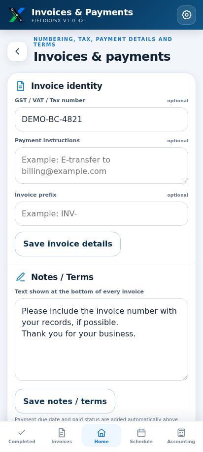 Customization: Invoice appearance that is yours